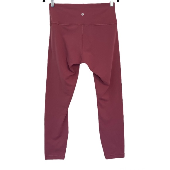 Lululemon Wunder Under High Rise Leggings Sz 10 Mauve Dusty Rose Full On Luon - Picture 3 of 13